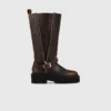 Läderbikerboots
