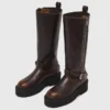 Läderbikerboots