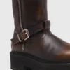 Läderbikerboots