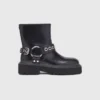 Läderbikerboots