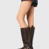 Läderbikerboots