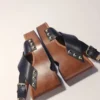 Lädersandaler med platå