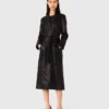 Lång lädertrenchcoat Lång lädertrenchcoat