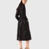 Lång lädertrenchcoat Lång lädertrenchcoat