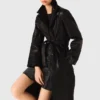 Lång lädertrenchcoat Lång lädertrenchcoat