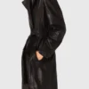 Lång lädertrenchcoat Lång lädertrenchcoat
