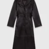 Lång lädertrenchcoat Lång lädertrenchcoat