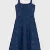 Midi-klänning i denim Midi-klänning i denim