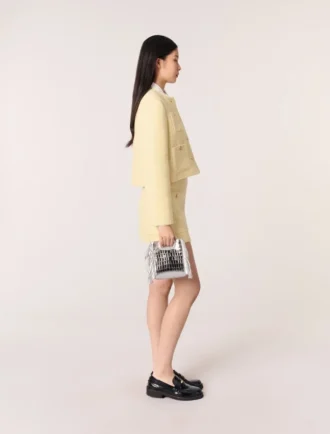Mini M Bag i präglat läder med kedja