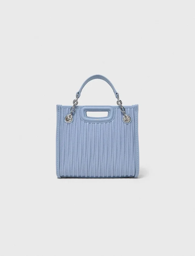 Mini-toteväska i quiltat läder Mini-toteväska i quiltat läder