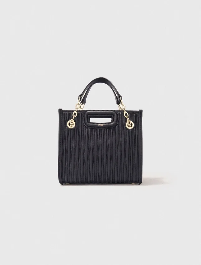 Mini-toteväska i quiltat läder Mini-toteväska i quiltat läder