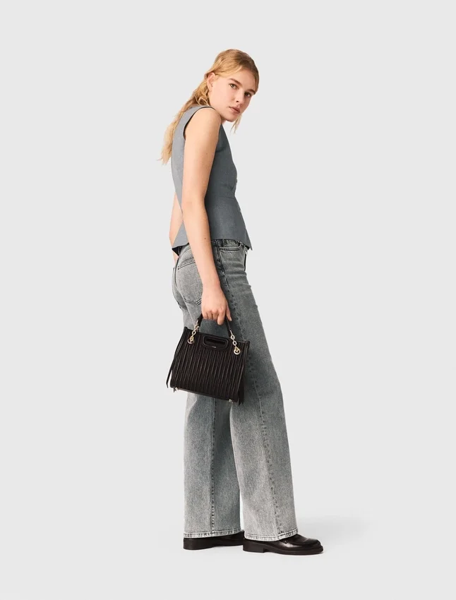 Mini-toteväska i quiltat läder Mini-toteväska i quiltat läder