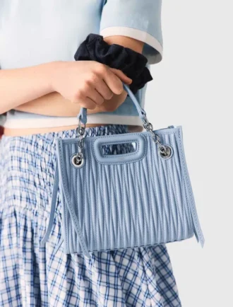 Mini-toteväska i quiltat läder