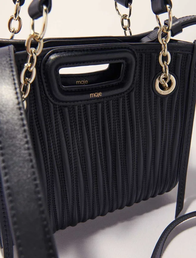 Mini-toteväska i quiltat läder Mini-toteväska i quiltat läder
