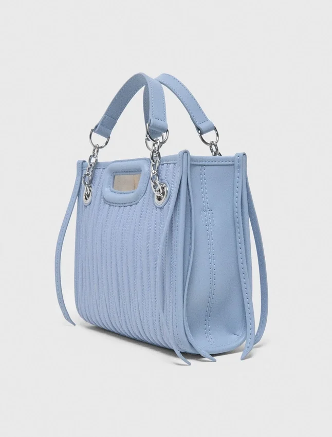 Mini-toteväska i quiltat läder Mini-toteväska i quiltat läder