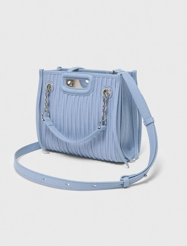 Mini-toteväska i quiltat läder Mini-toteväska i quiltat läder