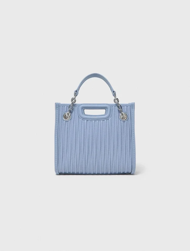 Mini-toteväska i quiltat läder Mini-toteväska i quiltat läder