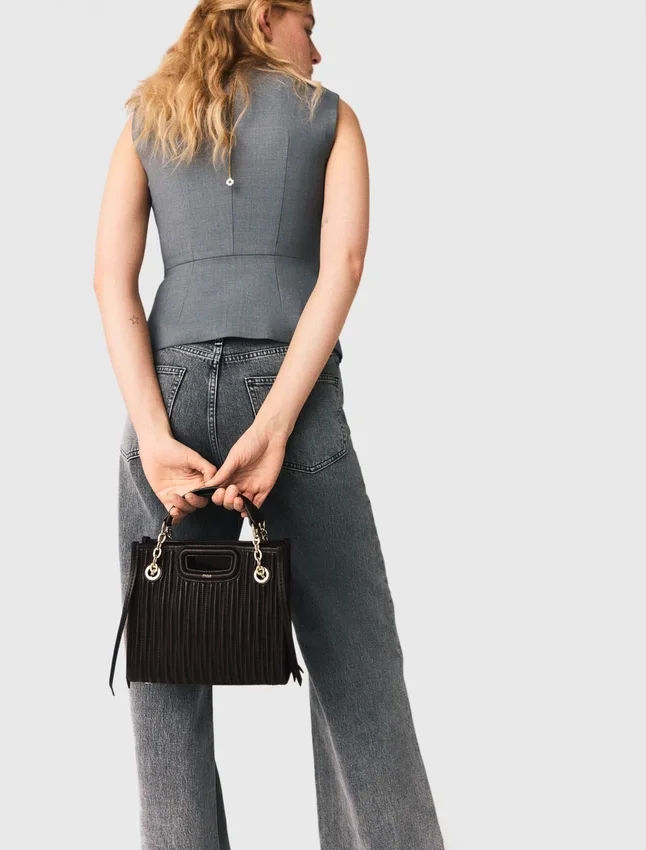 Mini-toteväska i quiltat läder Mini-toteväska i quiltat läder