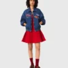 Oversized broderad jeansjacka Oversized broderad jeansjacka