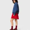 Oversized broderad jeansjacka Oversized broderad jeansjacka