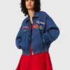 Oversized broderad jeansjacka Oversized broderad jeansjacka