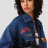 Oversized broderad jeansjacka Oversized broderad jeansjacka