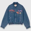 Oversized broderad jeansjacka Oversized broderad jeansjacka