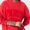 Paris New York Lettering Sweatshirt Paris New York Lettering Sweatshirt