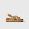 Platta sandaler med raffiaeffekt Platta sandaler med raffiaeffekt