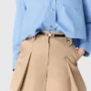 Plisserade bomullsshorts