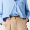 Plisserade bomullsshorts