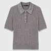 Polo i ull med krage med strass Polo i ull med krage med strass