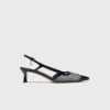 Pumps i mesh med strass Pumps i mesh med strass