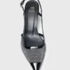 Pumps i mesh med strass Pumps i mesh med strass