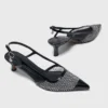 Pumps i mesh med strass Pumps i mesh med strass