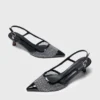 Pumps i mesh med strass Pumps i mesh med strass
