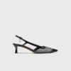 Pumps i mesh med strass Pumps i mesh med strass