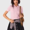 Ribbad tröja med polokrage Ribbad tröja med polokrage