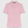 Ribbad tröja med polokrage Ribbad tröja med polokrage