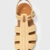 Sandaler med platta remmar