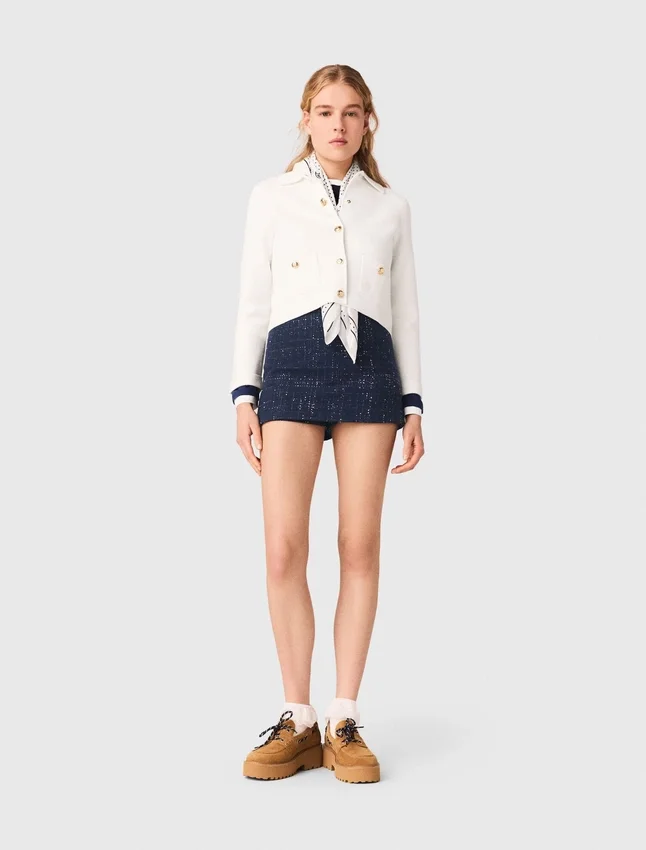 Skort med dekorerad lager-på-lager-effekt Skort med dekorerad lager-på-lager-effekt