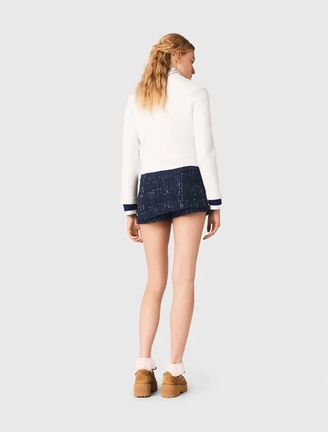 Skort med dekorerad lager-på-lager-effekt Skort med dekorerad lager-på-lager-effekt