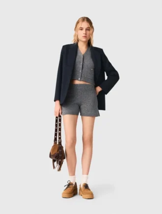 Stickade shorts med strass
