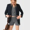 Stickade shorts med strass