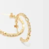 Stora hoop-örhängen med strass