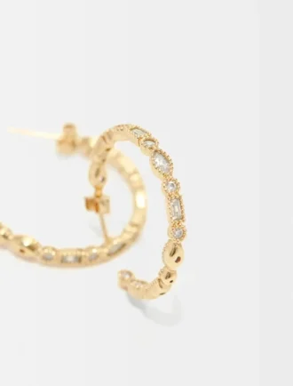 Stora hoop-örhängen med strass