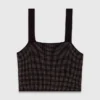 Strappig stickad topp med strass