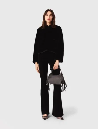 Stretchbyxor i velour