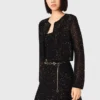 Strickad kofta med strass Strickad kofta med strass
