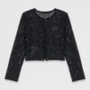 Strickad kofta med strass Strickad kofta med strass